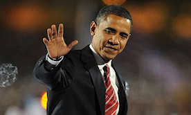 Barack Obama on the night of election victory