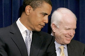 Barack Obama and John McCain