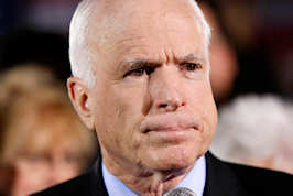 Senator John McCain during presidential debate