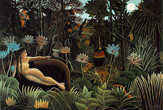 Rousseau's well-known vision of a close bond of humans with the natural world