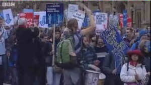 Climate change protest