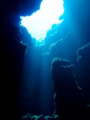 Coral reef cave