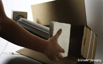 Ecovative's EcoCradle, made with compostable materials via mushrooms and agricultural by-products